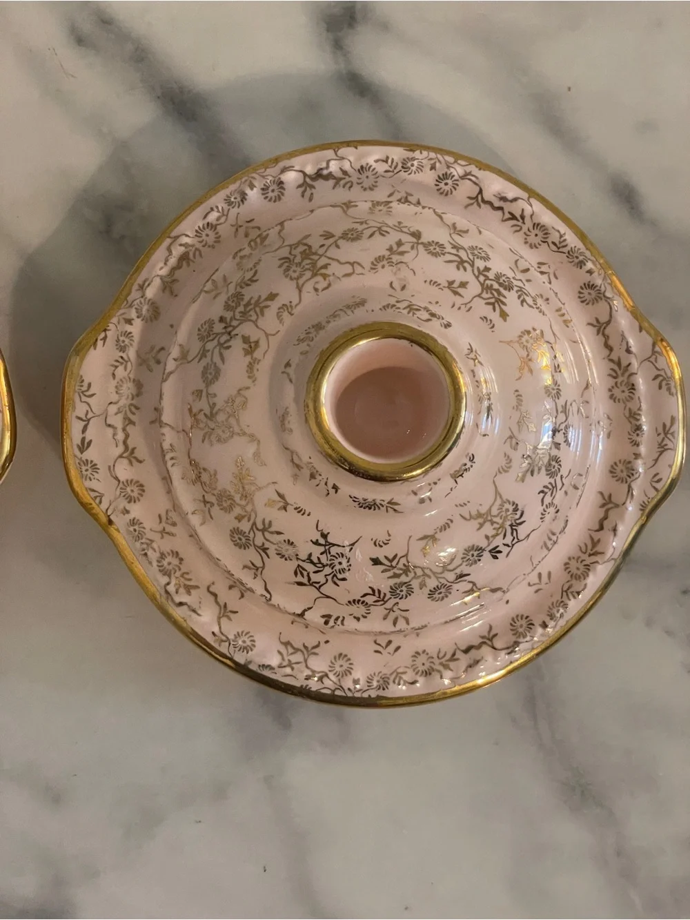 Taylor Smith Taylor Ceramic Light Pink and Gold Candle Stick Holders - Picture 7 of 10